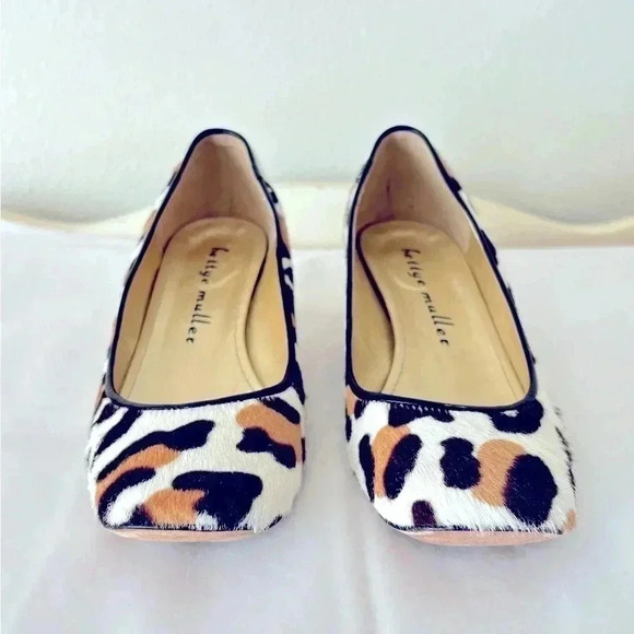 Bettye Muller Anthropologie Warhol Cheetah Calf Hair Animal Print Heel Pumps 7.5 - Picture 2 of 7